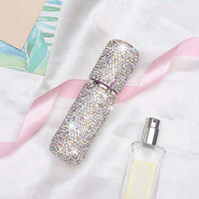 Load image into Gallery viewer, XianghuangTechnology Portable Mini Refillable Perfume Scent Atomizer- Shiny Diamonds Empty Spray Bottle for Traveling and Outgoing of 10ml (Silver)