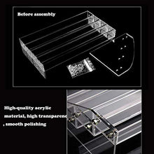 Load image into Gallery viewer, Velidy Multi-Level Nail Polishes Organizer Lipstick Holder Acrylic Display Case Shelves Perfume Spray Bottles Storage Stand Makeup Brochure Tabletop Display Stand Store Shop Rack Shelf (7 Tiers)
