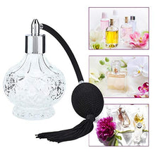 Load image into Gallery viewer, Glass Refillable Vintage Perfume Bottle with Black Bulb & Tassel Atomizer Sprayer - 2.70oz/80ml