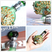 Load image into Gallery viewer, Waltz&F Peacock Frosted Glass Vintage Perfume Bottle Empty Refillable Essential Oil Bottle 10ml (green)
