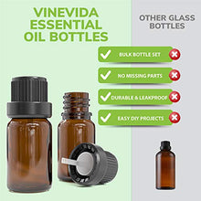 Load image into Gallery viewer, Wholesale Essential Oil Bottles Bulk - 192 Amber glass bottles With Caps and Droppers for Essential Oils, Aromatherapy, Perfume Samples, Mini 10 ml Glass Vials | Complete Carrier Oil Kit ?Çô DIY