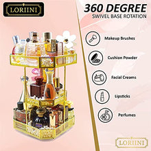 Load image into Gallery viewer, LORIINI 360 Degree Makeup Organizer, Multi-Function Storage Carousel for Organizing your Perfumes, Cosmetics, Jewelry, Lipsticks, Large Capacity Best for your Vanity, Countertop