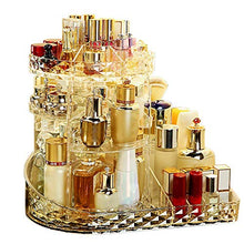 Load image into Gallery viewer, Organizer Box Adjustable 360 Degree Rotating Makeup Organizer Tray Cosmetics Carousel Storage Rack Fits Toner, Creams, Perfumes, Lipsticks