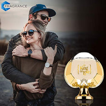 Load image into Gallery viewer, King of Love Eau de Toilette For Men- Natural Sweet Body Scent in Heart Shaped Bottle Spray- Best Fruity Fragrance With Hints of Leather, Amber & Sandalwood- Great Valentine?ÇÖs Day Gift for Him- 3.3oz.
