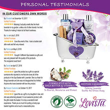 Load image into Gallery viewer, Relaxing Lavender Spa Bath Gift Baskets for Women-Girls, Christmas, Birthday, Bath and Body Set-Kit Includes Candle, Essential Oil, Body Scrub, Bath Salt, Body Lotion, Shower Gel and Body Scrub Brush