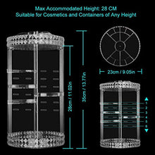 Load image into Gallery viewer, JessLab Makeup Organizer, 360 Degree Rotating Adjustable Cosmetic Perfume Organizer Makeup Storage Carousel Brush Lipstick Holder for Bathroom Vanity, Multi-Function Large Capacity, Diamond Pattern