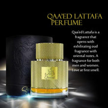 Load image into Gallery viewer, Qaa'ed Unisex EDP 30 ML (1.1 OZ) | Oriental Alchemy | Opens with energizing oud fragrance with oriental notes, it's the perfume you can fall in love with the first smell | by Lattafa Perfumes