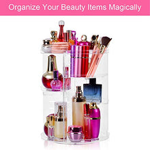 Load image into Gallery viewer, Easyhouse 360?? Rotating Makeup Organizer, Adjustable Multi-Function Cosmetic Storage Organizer, Large Capacity Jewelry Perfumes Display Stand Box (Clear)