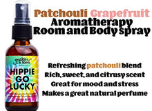 Load image into Gallery viewer, Truly Patchouli and Hippie Go Lucky 2-Pack Room Spray and Body Mist | Patchouli Essential Oil Natural Light Perfume/Cologne for Relaxation, Energy, and Stress Aromatherapy