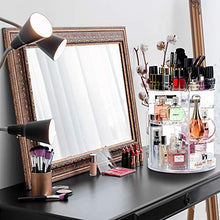 Load image into Gallery viewer, LILEZBOX Makeup Organizer, Clear Transparent Large 360 Degree Rotating Makeup Storage With Adjustable Layer, Multi-Function Fits Cosmetics, Brushes,Lipsticks and Creams For Bathroom, Bedroom