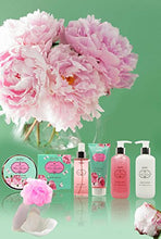 Load image into Gallery viewer, Bath And Body Gift Set with Rose Garden Scent For Women - Spa Bath Kit & Bath Gift Basket Birthday Gift includes Body Lotion, Bubble Bath, Body Scrub, Bath Puff, Bath Salt & Butter