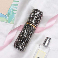 Load image into Gallery viewer, XianghuangTechnology Portable Mini Refillable Perfume Scent Atomizer- Shiny Diamonds Empty Spray Bottle for Traveling and Outgoing of 10ml (Black)