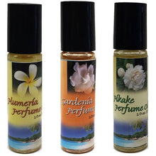 Load image into Gallery viewer, Tropical Perfume ROLL-ON Trio - Plumeria, Gardenia and Pikake (Jasmine)