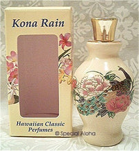 Load image into Gallery viewer, Hawaiian Kona Rain Perfume by Edward Bell, Hawaiian Classic Perfumes 0.25 oz (Navy Blue Porcelain Bottle)