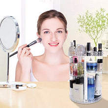 Load image into Gallery viewer, Deksias 360 Rotating Makeup Organizer, Adjustable Carousel Acrylic Storage,Large Capacity Spinning Cosmetics Display Case for Bathroom,Bedroom,Dresser or Vanity Countertop (Clear)
