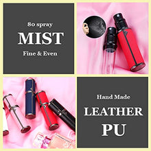 Load image into Gallery viewer, Travel Perfume Atomizer Refillable Perfume Bottle, Travel Cologne Sprayer, Empty Cologne Atomizer Perfume Bottle for Men and Women, Atomizer Spray Bottle with Luxury Leather Case, Leak Proof (Black)