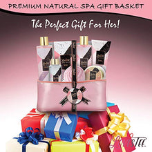 Load image into Gallery viewer, Bath & Body Spa Gift Basket for Women, Best Gift Idea for Christmas, Mother?ÇÖs Day & Birthday, Black Vanilla Set Includes Bubble Bath, Shower Gel, Shampoo, Body Scrub, Message Oil, Bath Salt, Bath Bomb