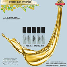 Load image into Gallery viewer, TF Impression Perfume Oil; 5-Piece: Oud wood, Tobacco Oud, Italian Cypress, Grey Vetiver, Ombre Leather; 10ml Roller Bottles (TF Oils #101, Set)