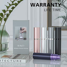 Load image into Gallery viewer, Refillable Perfume Bottle Atomizer for Travel,Portable Easy Refillable Perfume Spray Pump Empty Bottle for men and women with 5ml Mini Pocket Size (Silvery+Rose Gold)