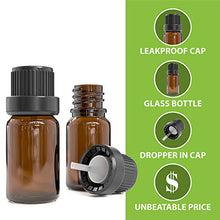 Load image into Gallery viewer, Wholesale Essential Oil Bottles Bulk - 192 Amber glass bottles With Caps and Droppers for Essential Oils, Aromatherapy, Perfume Samples, Mini 10 ml Glass Vials | Complete Carrier Oil Kit ?Çô DIY