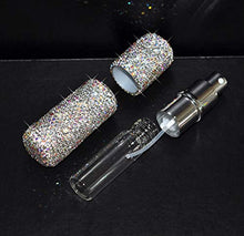 Load image into Gallery viewer, TISHAA Bling Dazzling Portable Travel Perfume Spray Mist Toiletry Bottle Container (White)