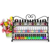 Load image into Gallery viewer, Dazone Mounted 3 Tier Metal Shelf Nail Polish Wall Rack Essential Oils Perfume Organizer (Black)