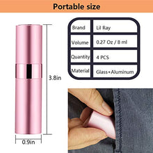 Load image into Gallery viewer, Lil Ray 8ml Portable Mini Perfume Atomizer(7 PCS) Refilable Empty Small Spray Bottle with Lifting?áNozzle for Travel, Pocket Cologne Sprayer (7 Colors)