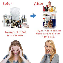 Load image into Gallery viewer, Makeup Organizer, 360 Rotating Makeup Organizer, 7 Adjustable Layers Large Capacity Cosmetics Organizer, Multi Function AcrylicTransparent Make up Organizer, for Bedroom and Dressing Table Organizer