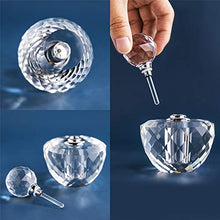 Load image into Gallery viewer, H&D HYALINE & DORA 8ML Vintage Crystal Perfume Bottles,Clear Carved Crystal Empty Bottle,Gift for Lady