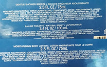 Load image into Gallery viewer, Cool Water By Davidoff 3 Piece Set : 3.4 Oz EDT Spray+2.5 Oz Moisturizing Body Lotion+2.5 Oz Gentle Shower Breeze(shower Gel) for Women