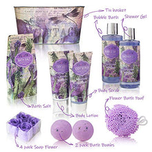 Load image into Gallery viewer, Relaxing Bath Gift Set for Women - Lavender and Rosemary Aromatherapy Basket at Home Spa Kit ?Çô Mothers day Birthday Holiday Gift Ideas for Mom - 13 Pack with Bubble Bath Bombs Show Gel Body Lotion