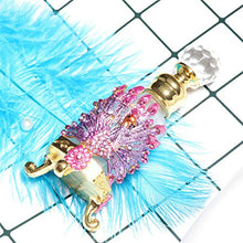 Load image into Gallery viewer, Waltz&F Peacock Frosted Glass Octagon Vintage Jeweled Perfume Bottle Empty Refillable Essential Oil Bottle12ml (Pink)