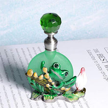 Load image into Gallery viewer, Waltz&F Vintage Perfume Bottle Empty Refillable Essential Oil Bottle Frosted Glass Flat Bottle 8ml (frog)