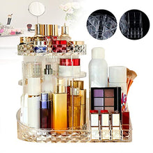 Load image into Gallery viewer, Organizer Box Adjustable 360 Degree Rotating Makeup Organizer Tray Cosmetics Carousel Storage Rack Fits Toner, Creams, Perfumes, Lipsticks