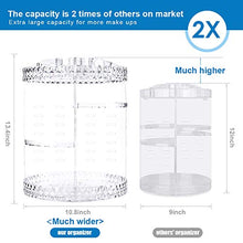 Load image into Gallery viewer, InnSweet 360 Rotating Makeup Organizer, Adjustable Cosmetic Storage Display Case with 8 Layers, Large Capacity Cosmetic Shelf, Acrylic Transparent