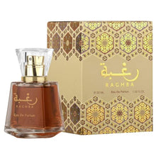 Load image into Gallery viewer, Raghba for Women EDP (Eau De Parfum) 30 ML (1.0) I middle eastern baked sweets in a spice market scent I Warm, cozy, and smoky Vanilla add a sweet, elegance I Long - lasting and Great Silliage I by Lattafa Perfumes