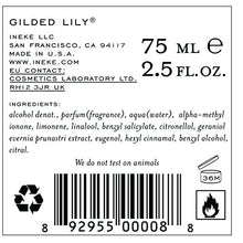 Load image into Gallery viewer, INeKE Gilded Lily 75ml / 2.5 oz eau de parfum