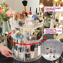 Load image into Gallery viewer, YOLETO Clear 360 Rotating Makeup Organizer and Storage, DIY Adjustable Cosmetic Counter Perfume Stand with 6 Layer Extra Large Capacity for Vanity, Bathroom, 11IN x 13.7IN