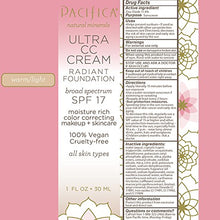 Load image into Gallery viewer, Pacifica Beauty Ultra CC Cream Radiant Foundation with Broad Spectrum SPF 7, Warm/Light, 1 Fl Oz