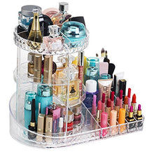 Load image into Gallery viewer, Readaeer 360 Degree Rotating Adjustable Makeup Organizer Cosmetics Lipsticks Perfumes Storage Tray Box (Clear)