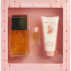 WHITE SHOULDERS by Evyan - EAU DE COLOGNE SPRAY 4.5 OZ & BODY LOTION 3.3 OZ & PARFUM .25 OZ MINI