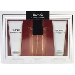 SUNG by Alfred Sung - EDT SPRAY 3.4 OZ & BODY LOTION 2.5 OZ & SHOWER GEL 2.5 OZ