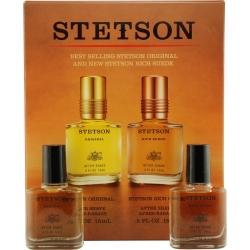 STETSON VARIETY by Coty - 2 PIECE VARIETY WITH STETSON & STETSON RICH SUEDE AND ALL ARE AFTERSHAVE .5 OZ