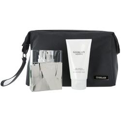 GUERLAIN HOMME by Guerlain - EDT SPRAY 2.7 OZ & HAIR AND BODY WASH 2.5 OZ & TOILETRY BAG