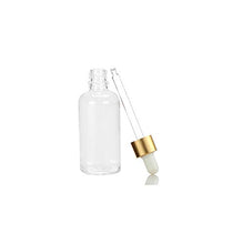Load image into Gallery viewer, Clear Glass Dropper Bottle,12 Packs Essential Oil Dropper Bottle Sample Vials With Glass Eye Dropper For Essential Oils, Perfume Cosmetic Liquid Free Funnel&amp;Pipettes (50ml/1.7oz)
