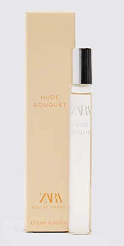 Zara Nude Boquet 10 ml (0.34 FL. OZ) Rollerball/ Roll On Women's Perfume Great for Handbag, Purse Travel Size Floral EDP-Fragrance pyramid includes notes of cherry, peony and vanilla