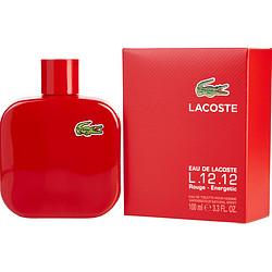 LACOSTE EAU DE LACOSTE L.12.12 ROUGE by Lacoste - ENERGETIC EDT SPRAY 3.3 OZ