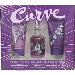 CURVE CRUSH by Liz Claiborne - EDT SPRAY 1.7 OZ & BODY LOTION 2.5 OZ & SHOWER GEL 2.5 OZ