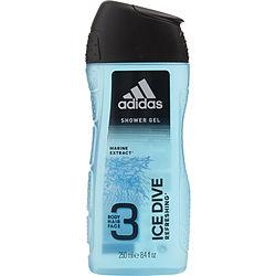 ADIDAS ICE DIVE by Adidas - 3 HAIR & BODY WASH 8.4 OZ (DEVELOPED WITH ATHLETES)