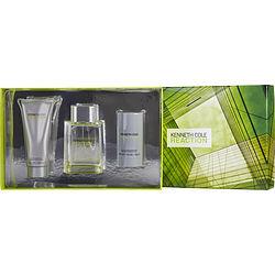 KENNETH COLE REACTION by Kenneth Cole - EDT SPRAY 3.4 OZ & AFTERSHAVE BALM 3.4 OZ & DEODORANT STICK ALCOHOL FREE 2.6 OZ